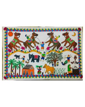 Painting - Pithora art ( folk art ) 1 Painting - Pithora art ( folk art ) 1